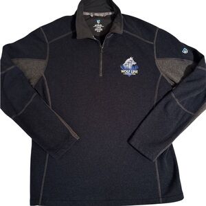 Kuhl Men’s Navy/charcoal Quarter-Zip Pullover branded